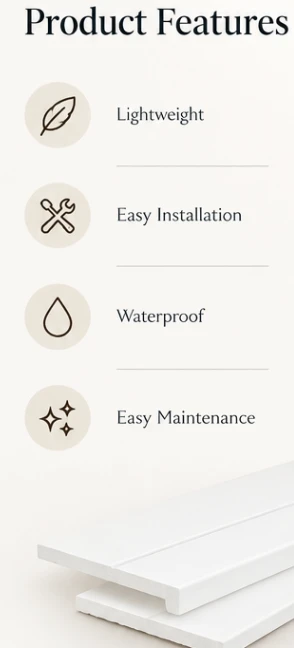 Modern PS Skirting Board Clean Edges Easy Installation best
